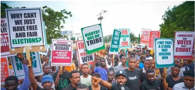 On the Violent Repression of Peaceful Protesters at NASS, TIB Mobilizes for Nationwide Protest, Demands Real Time Electronic Transmission of Results, Calls for Removal of IGP Egbetokun.